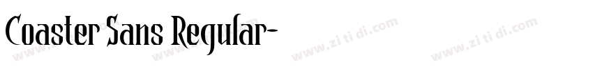 Coaster Sans Regular字体转换